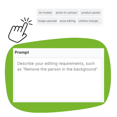 محرر صور AI: الخطوة 2 - أدخل تعليمات واضحة لما تريد تغييره