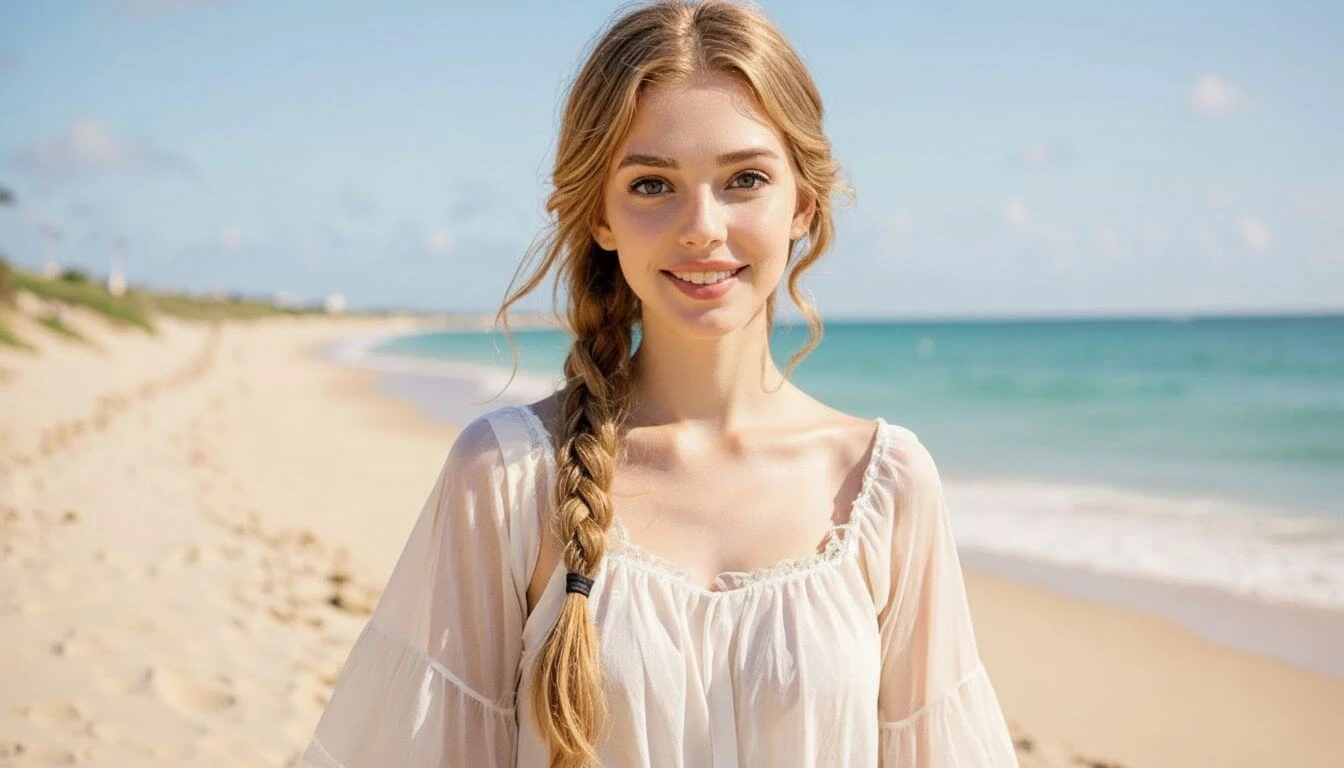 عينة من محرر الصور بالذكاء الاصطناعي: تغيير لون الشعر قبل