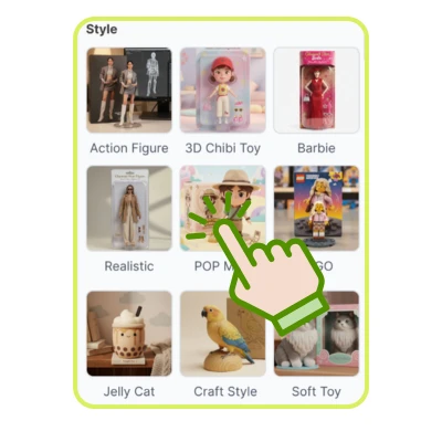 مولد تماثيل الحركة بالذكاء الاصطناعي: الخطوة 2: اختر نمطاً مفضلاً لتمثال الحركة المخصص الخاص بك