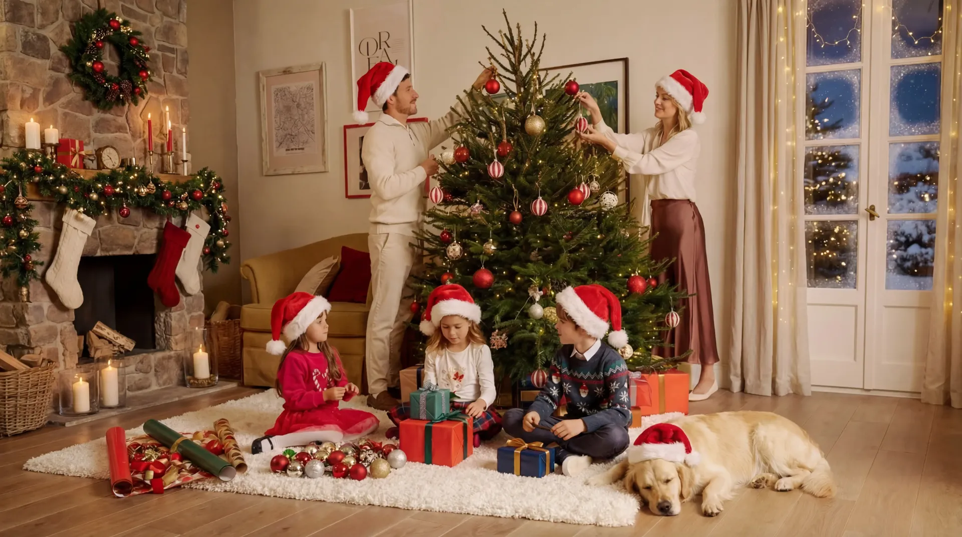 Ejemplo de Añadir un gorro de Santa a la foto: Clásico después