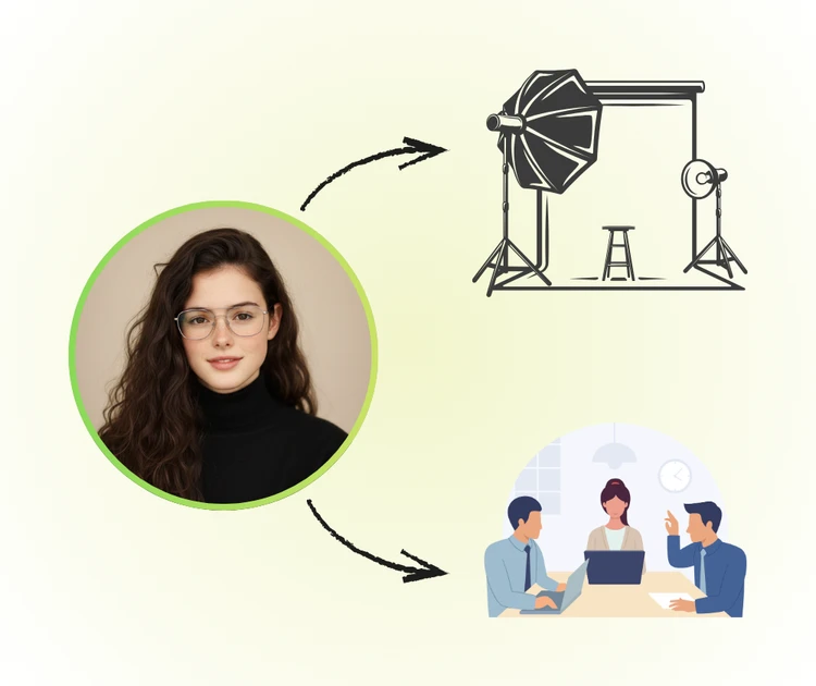 AI商务照片生成器 - 难以获得完美的商务照片？