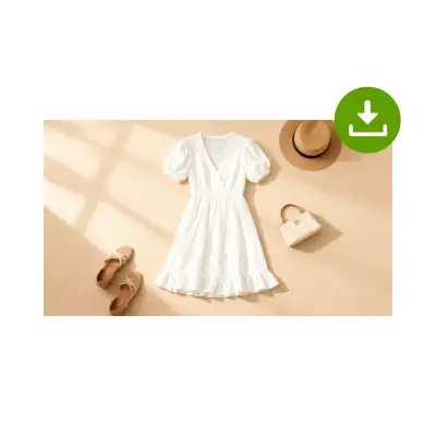 AI 平铺服装摄影：步骤 3：下载您的成品平铺照片