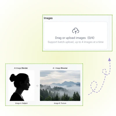 Mezclador de Imágenes con IA - Paso 1: Subir Dos Imágenes