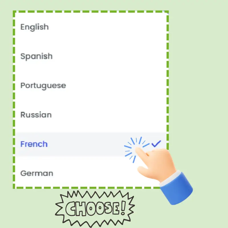 AI图像翻译器 - 第2步：选择目标语言