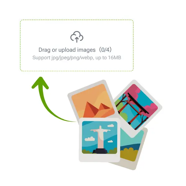 AI照片拼贴制作器 - 步骤1：上传您的照片