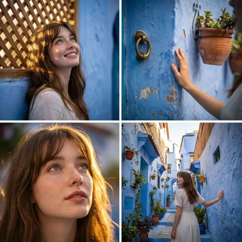 AI Photo Grid Maker Style: Blue Dreams - VisualGPT