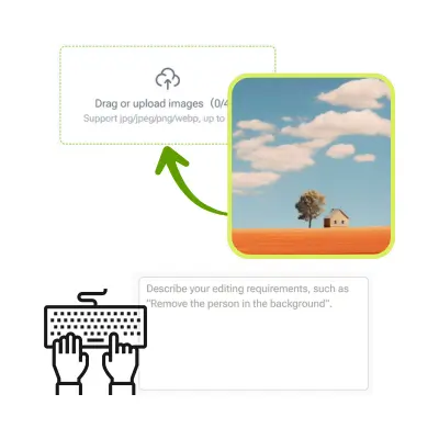 AI像素艺术生成器 - 步骤1：上传图片或描述你的画面