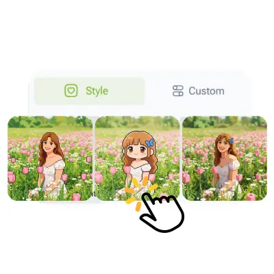 AI像素艺术生成器 - 步骤2：选择风格或直接生成