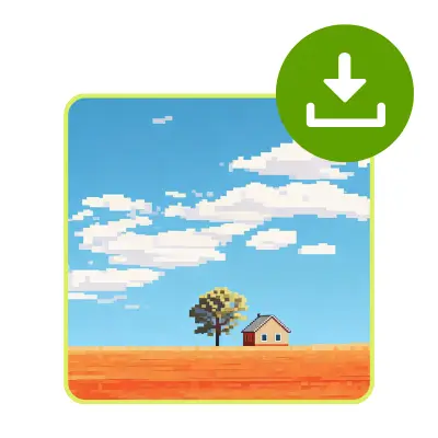 AI像素艺术生成器 - 步骤3：生成并下载高清像素艺术