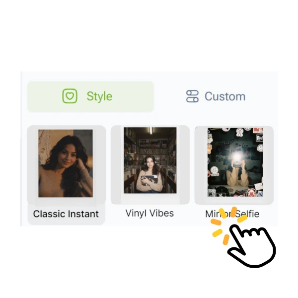 مولد صور بولارويد بالذكاء الاصطناعي - الخطوة 2: اختر نمطًا أو أضف مطالبة