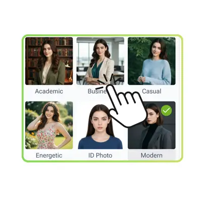 AI肖像生成器 - 步骤2：选择您的肖像风格