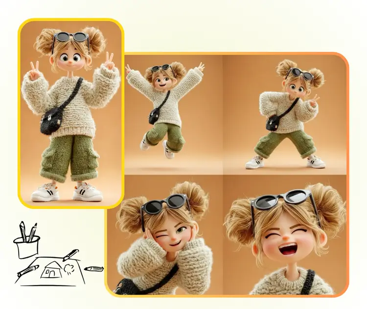 AI 姿势生成器：插画与概念艺术支持