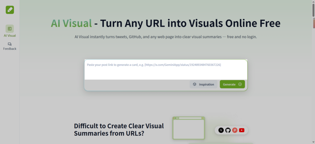 Step 2: Paste your URL into the input box on the homepage.