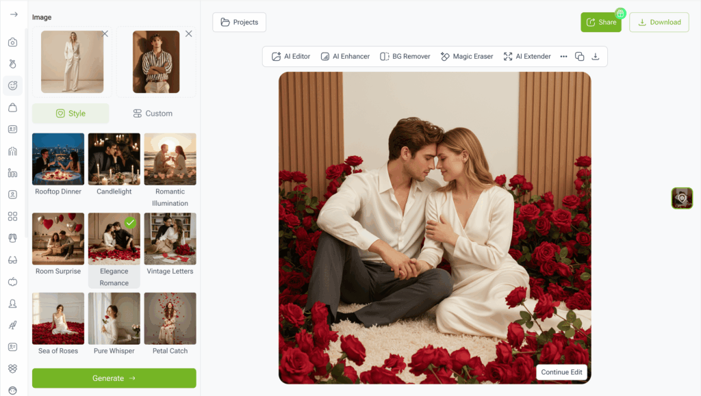 VisualGPT’s AI Valentines Day Photoshoot