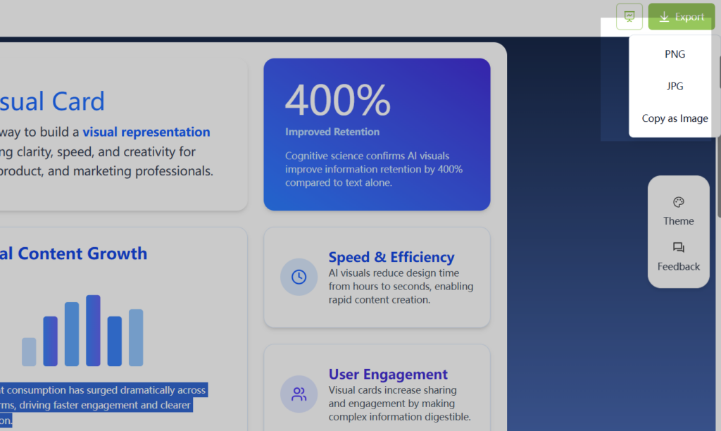 Step 6: Click export to download your image.