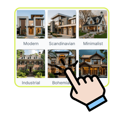 مولد تصميم واجهات المنازل بالذكاء الاصطناعي: الخطوة 2: اختر نمط التصميم الذي تريده