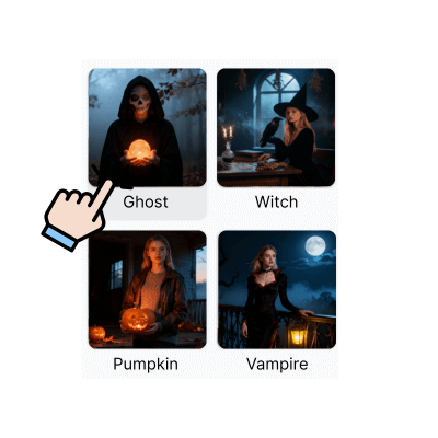 جلسة تصوير هالوين بالذكاء الاصطناعي: الخطوة 2: اختر نمط هالوين