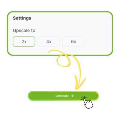 AI Image Upscaler: Step 2: Select the Enlargement Scale You Need