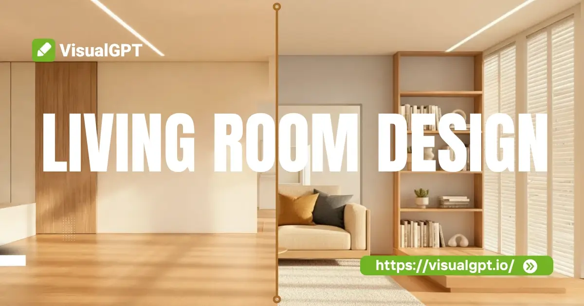 مولد تصميم غرفة المعيشة المجاني – ديكور ثلاثي الأبعاد بالذكاء الاصطناعي عبر الإنترنت - VisualGPT