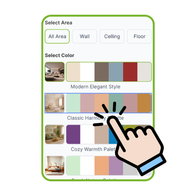مُصور ألوان الطلاء: الخطوة 2: اختر خيارات اللون