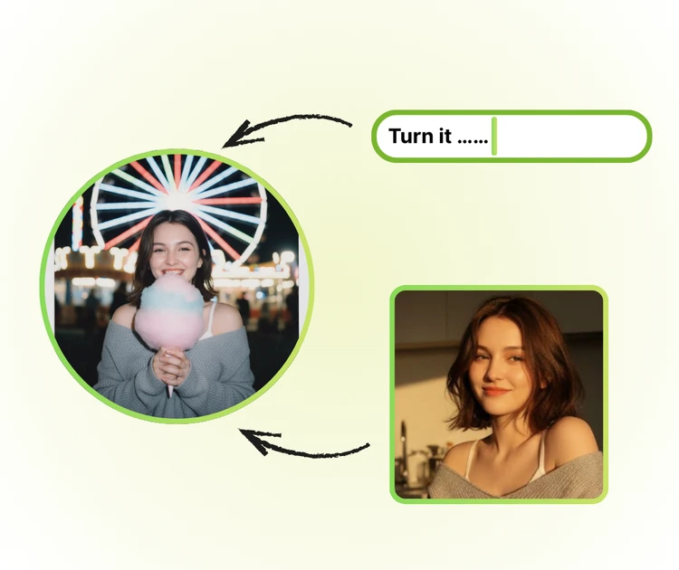Unterstützt zweisprachige Texterstellung und Bild-Text-Fusion