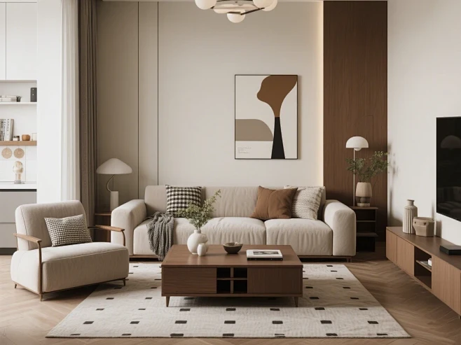 AI Room Cleaner Sample: room with tv | VisualGPT