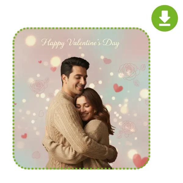 AI 情人节背景生成器 - 步骤 3：下载并在任何需要的地方使用